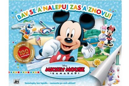 Samolepkové album Bav se a nalepuj zas a znovu! Mickeyho klubík