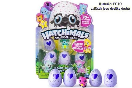 Hatchimals sběratelská zvířátka ve vajíčku ČTYŘBALENÍ s bonusem (Spin Master Pengualas)