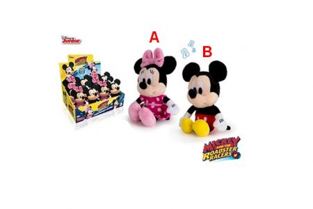 Mickey Mouse a Minnie plyšoví 20cm na baterie se zvukem 2 druhy