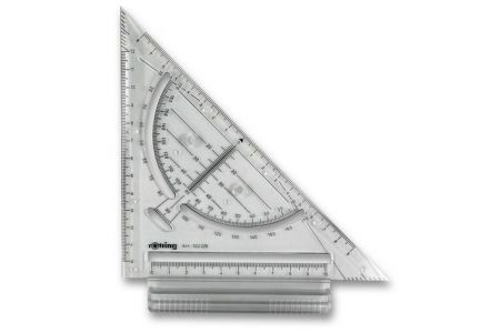 Geometrický trojúhelník Rotring Rapid (rysovací-rýsovací trojúhelník)