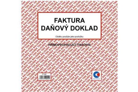 Faktura - daňový doklad 2/3 A4 přímopropisující / PT200 / Baloušek tisk