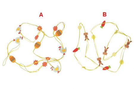 Řetěz velikonoční dekory z filcu180cm 2 druhy