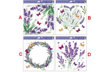 Okenní folie 30x30xcm levandle 4 druhy