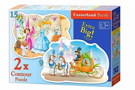 CASTORLAND 2v1 puzzle B-020027 Cinderela Popelka