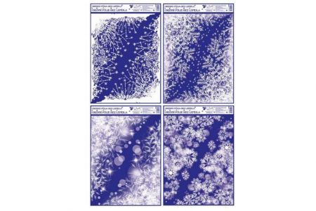 Okenní folie rohová zamrzlé rohy 42x30cm