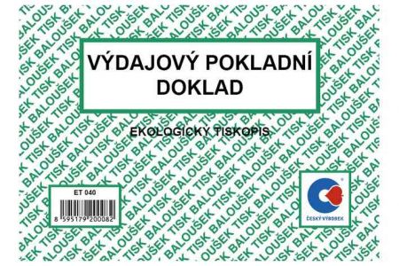 Výdajový pokladní doklad A6 / ET040 / Baloušek tisk