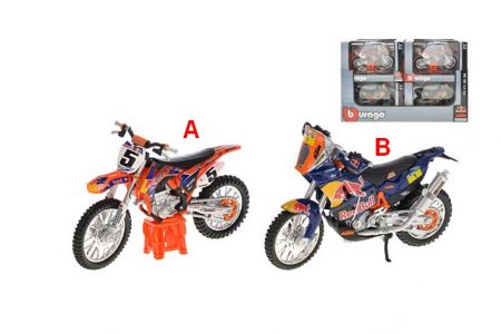 Burago 1:18 RACE Moto Red Bull KTM 2 druhy