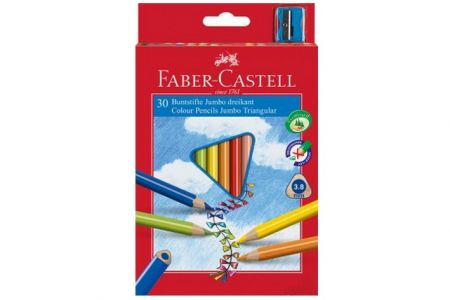 FABER Trojhranné pastelky Jumbo 30ks