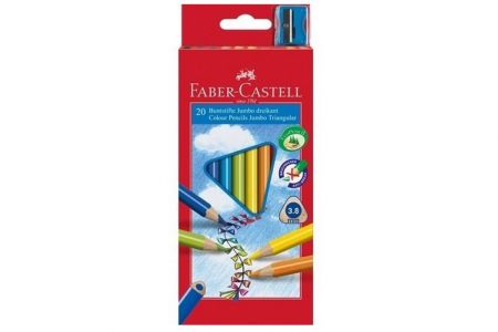 FABER Trojhranné pastelky Jumbo 20ks