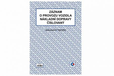 Záznam o provozu vozidla nákladní dopravy A4 (stazka) číslovaný / ET212 / Baloušek tisk