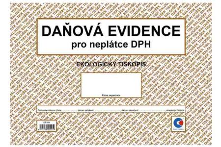 Peněžní deník A4 = daňová evidence (neplátce DPH, oboustranný) / ET328 / Baloušek tisk