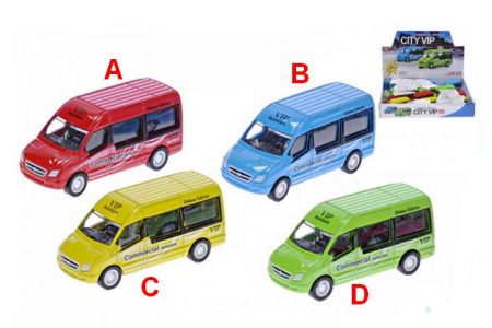 Minibus 8cm kov zpětný chod 4 barvy