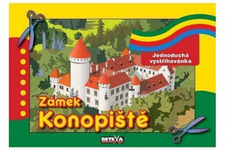 Vystřihovánky Zámek Konopiště jednoduchý (jednoduchá vystřihovánka BETEXA)