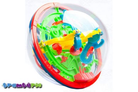 Hlavolam 3D Tramtárie 13cm - 100 překážek(bludiště Intellect Ball Labyrint 13 cm)