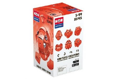 GEOMAG KOR 676 Bright red 55 pcs ( 55 kusů Color Egg Red)