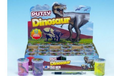 Sliz - hmota 80g dinosaurus 6cm, 6 barev