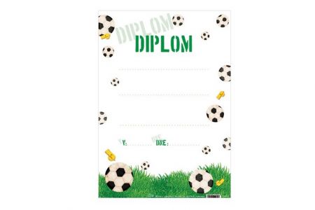 Diplom A4 Fotbal s textem