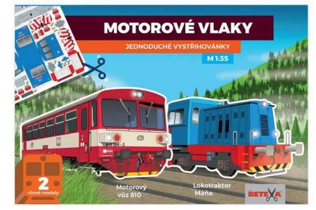 Vystřihovánky Motorové vlaky 810 a Máňa (vystřihovánka BETEXA)