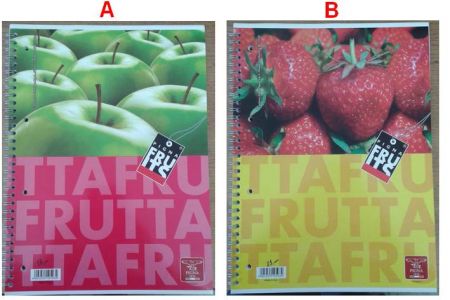 Kroužkový blok A4 linka Fruits 2 druhy