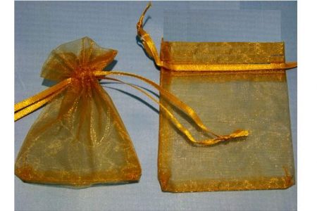 Sáček organza 9x13cm zlatý