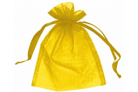 Sáček Organza 9x13cm žlutý