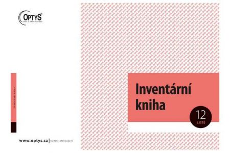 Inventární kniha, A4, 12 listů, OPTYS 1012