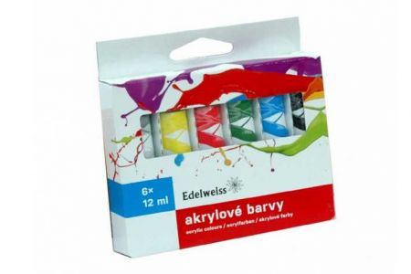 Akrylové barvy Edelweis 6ks/12ml tuba