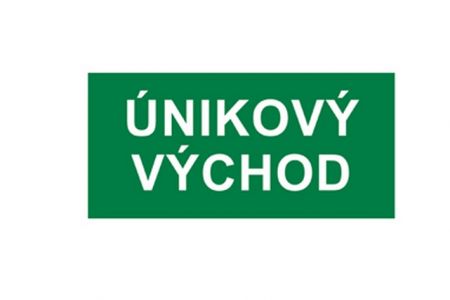 Informační štítky Únikový východ