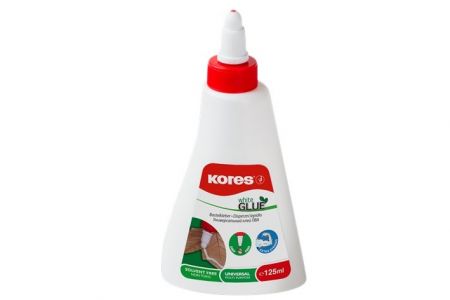 KORES White glue 125 ml, rychlouzávěr, lepí i dřevo 