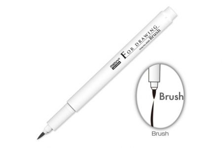 Popisovač BRUSH archivační štěteček černý