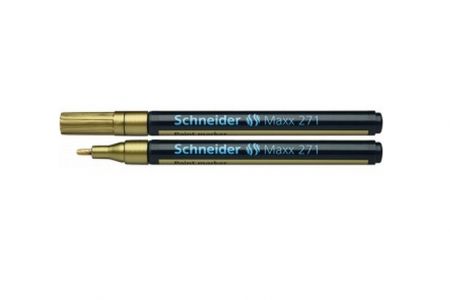 SCHNEIDER Permanentní lakový popisovač &quot;Maxx 271&quot;, zlatá, 1-2mm