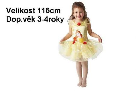 Kostým na karneval-Princezna Bella 116cm (3-4roky) S Dětský karnevalový kostým 