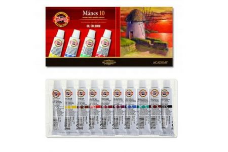 KOH-I-NOOR Souprava olejových barev MÁNES 10x16ml