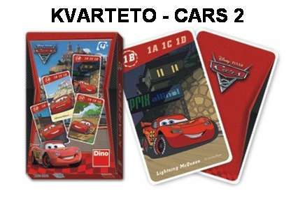 DINO- Karty Kvarteto - Cars 2 