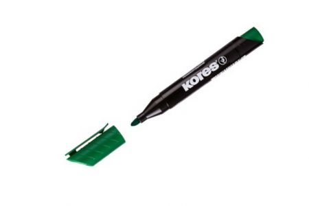 KORES K-MARKER Permanentní popisovač, kulatý hrot 3 mm, zelený 