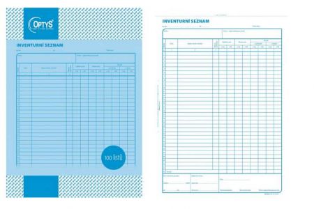 Inventurní seznam, A4, 100 listů, OPTYS 1049