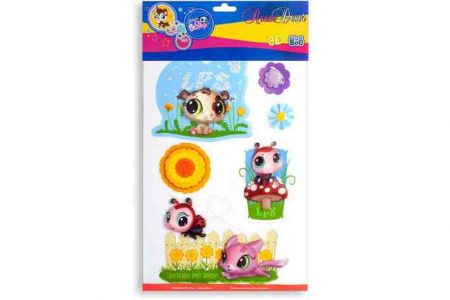 Dekorace 3D na stěnu  Littlest Pet Shop,41 x 29 cm LPS