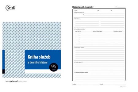 Kniha evidence služeb denního hlášení, A4, 96 listů, OPTYS 1242