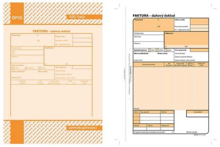 Faktura, A5, 100 listů, samopropisovací, OPTYS 1072