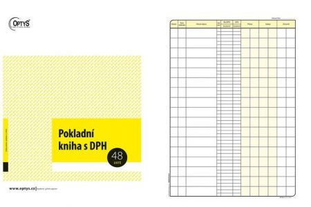 Pokladní kniha, A4, 48 listů, OPTYS 1011