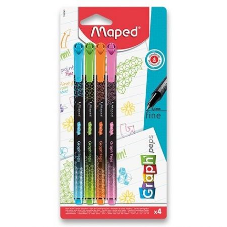 Liner Maped Graph&sbquo;Peps Deco 4 ks, pastelové barvy