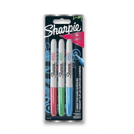 Permanentní popisovač Sharpie Metallic blistr, 3 ks