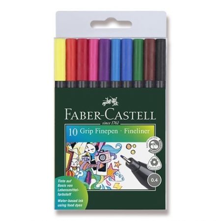 Popisovač Faber-Castell Grip 10 barev