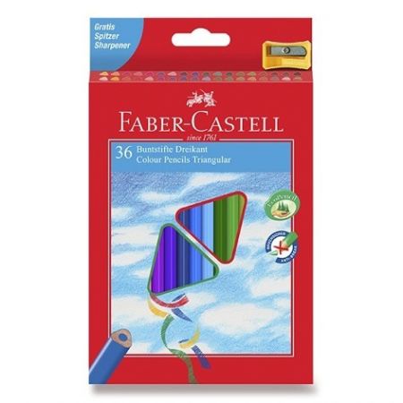 Pastelky Faber-Castell trojhranné 36 barev + ořezávátko