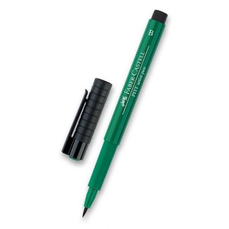 Popisovač Faber-Castell Pitt Artist Pen Brush - zelené odstíny 264