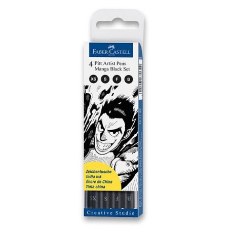 Popisovač Faber-Castell Pitt Artist Pen Manga 4 kusy, černé