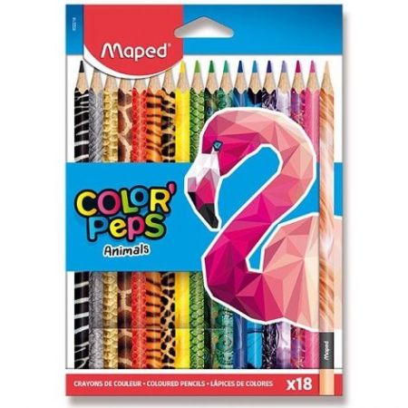 Pastelky Maped Color&sbquo;Peps Animal 18ks