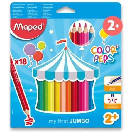 Pastelky Maped Color&sbquo;Peps Jumbo 18ks