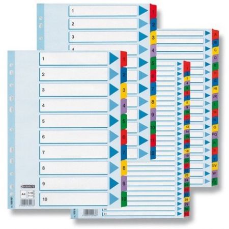 Rozlišovač Esselte Mylar 1 - 12, 12 listů