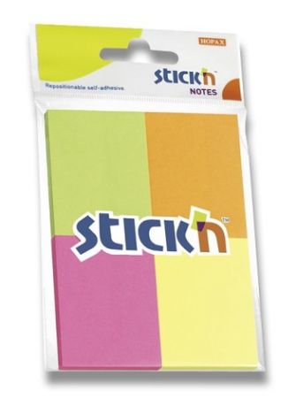 Samolepicí bloček Neon Stick&sbquo;n Notes 38 × 51 mm, 4 x 50 listů